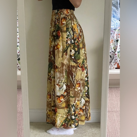 Balinger’s Gold Flowy Maxi Skirt | Size M - Picture 2 of 4